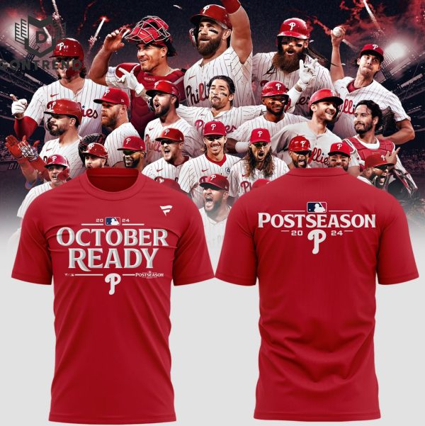 Philadelphia Phillies Postseason Locker Room 3D T-Shirt – Red