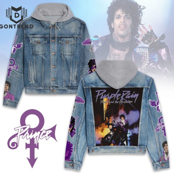 Prince Purple Rain Hooded Denim Jacket