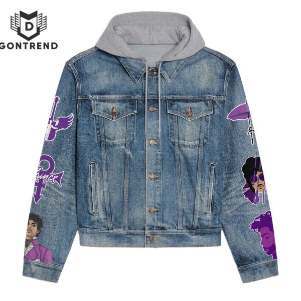 Prince Purple Rain Hooded Denim Jacket