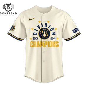 NL Central Division Champions 2024 Milwaukee Brewers Baseball Jersey