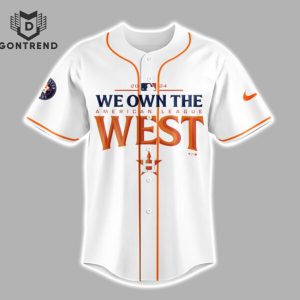 We Own The American League West 2024 AL West Division Champions Houston Astros Baseball Jersey – White