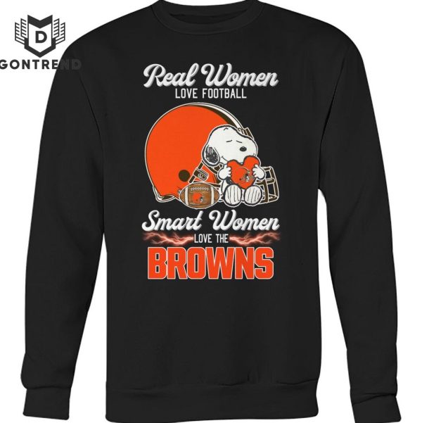 Real Women Love Football Smart Women Love The Cleveland Browns Unisex T-Shirt