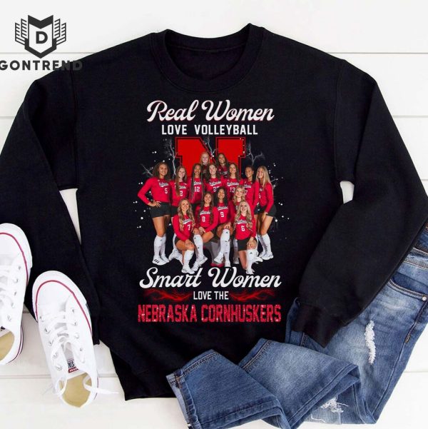 Real Women Love Volleyball Smart Women Love The Nebraska Cornhuskers Unisex T-Shirt