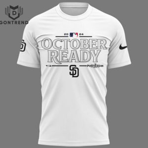 2024 October Ready Postseason San Diego Padres 3D T-Shirt – White