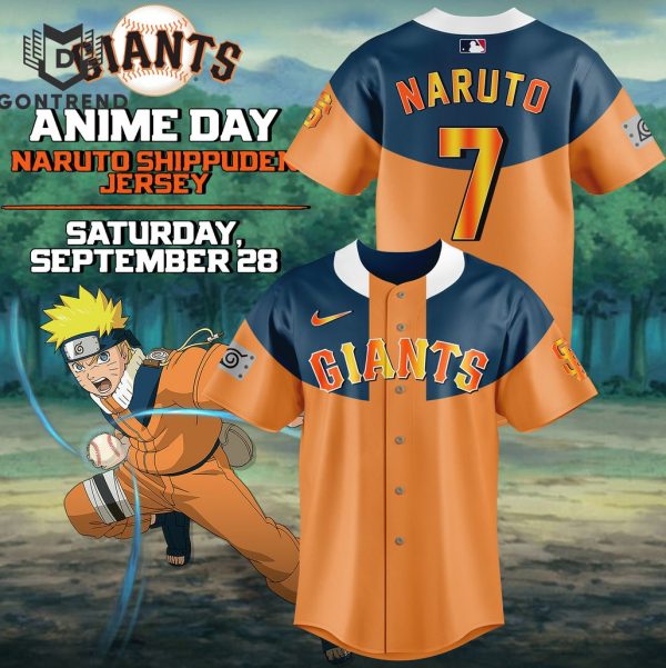 San Francisco Giants X Naruto Shippuden Baseball Jersey – Orange