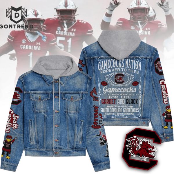 South Carolina Gamecocks Forever To Thee Hooded Denim Jacket