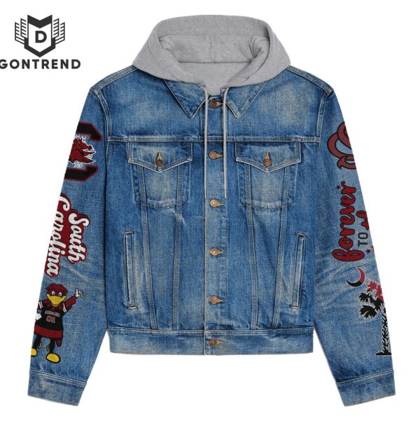 South Carolina Gamecocks Forever To Thee Hooded Denim Jacket