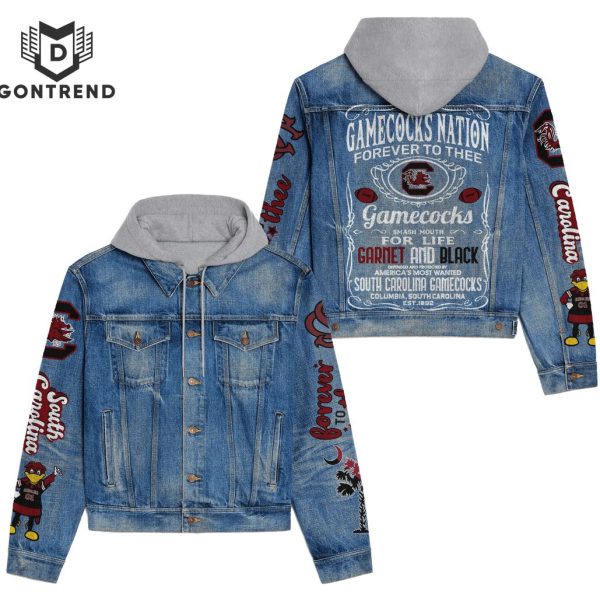 South Carolina Gamecocks Forever To Thee Hooded Denim Jacket