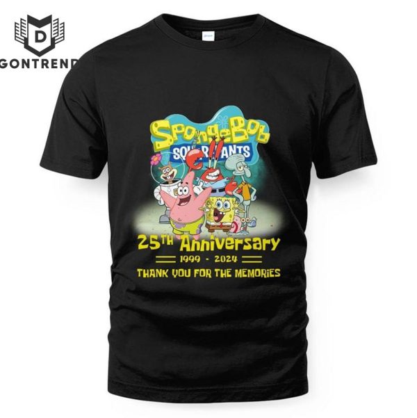 SpongeBob SquarePants  25th Anniversary 1999-2024 Thank You For The Memories Unisex T-Shirt