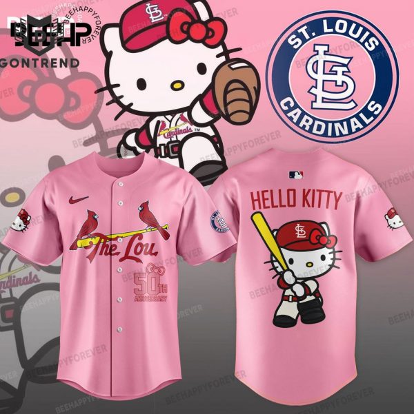 St. Louis Cardinals x Hello Kitty Day Baseball Jersey – Pink