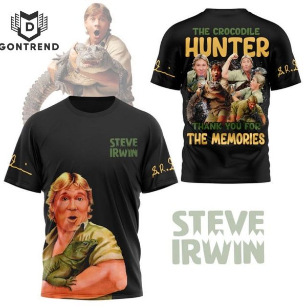 Steve Irwin The Crocodile Hunter Thank You For The Memories 3D T-Shirt