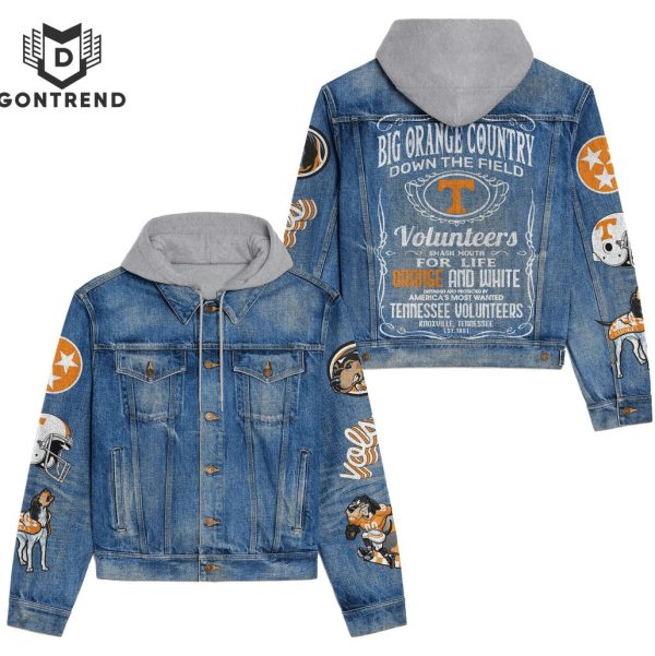 Tennessee Volunteers Down The Field Hooded Denim Jacket