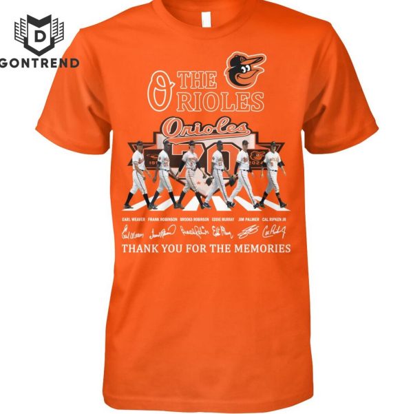 The Baltimore Orioles 70th Anniversary Signature Thank You For The Memories Unisex T-Shirt