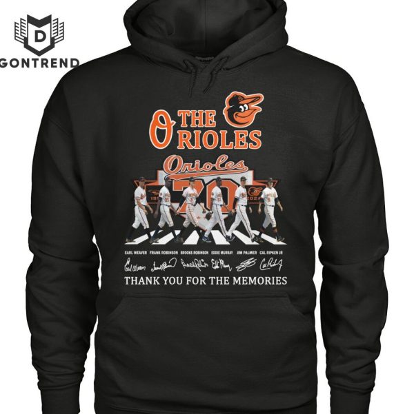 The Baltimore Orioles 70th Anniversary Signature Thank You For The Memories Unisex T-Shirt