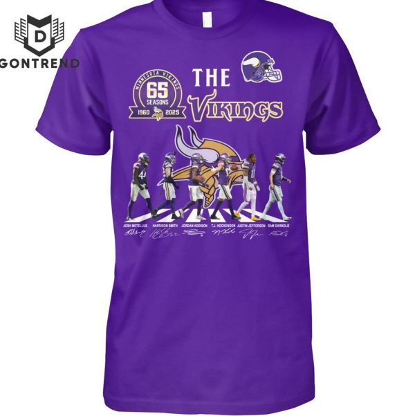 The Minnesota Vikings 65 Seasons 1960-2025 Signature Unisex T-Shirt