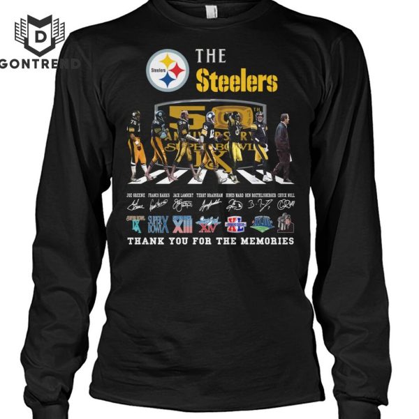 The Pittsburgh Steelers 50 Anniversary Super Bowl Signature Thank You For The Memories Unisex T-Shirt