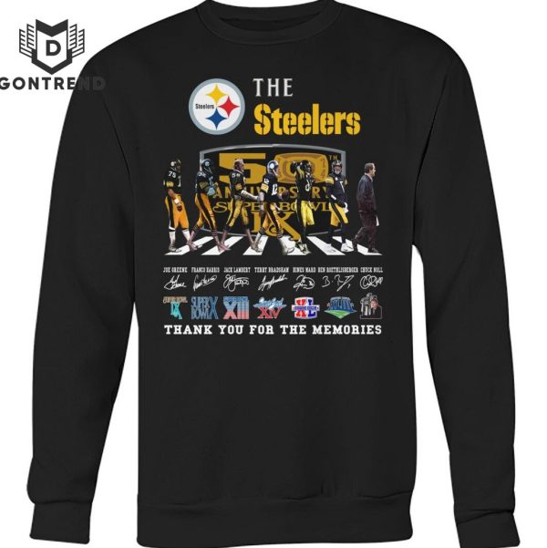 The Pittsburgh Steelers 50 Anniversary Super Bowl Signature Thank You For The Memories Unisex T-Shirt