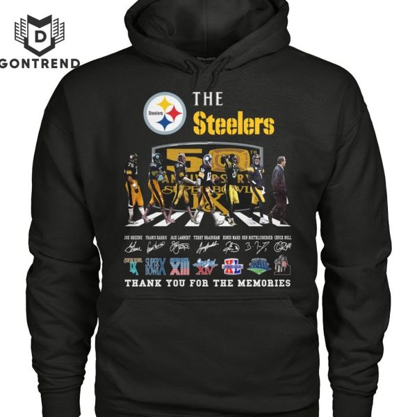 The Pittsburgh Steelers 50 Anniversary Super Bowl Signature Thank You For The Memories Unisex T-Shirt