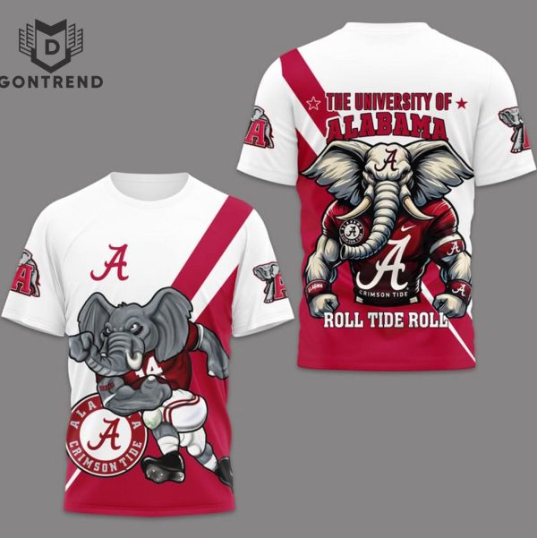 The University Of Alabama Crimson Tide Roll Tide Roll 3D T-Shirt