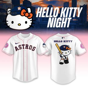 2024 Houston Astros Hello Kitty Night Baseball Jersey – White