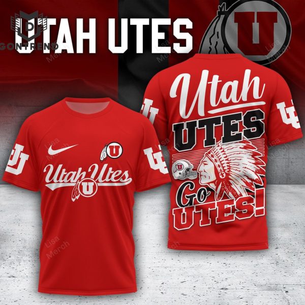 Utah Utes Go Utes 3D T-Shirt