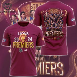 Brisbane Lions 2024 Afl Premiers 3D T-Shirt