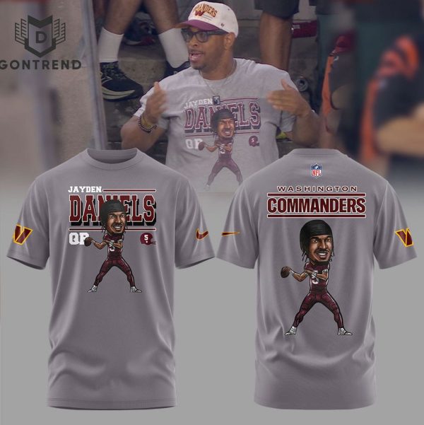 Washington Commanders Jayden Daniels 3D T-Shirt