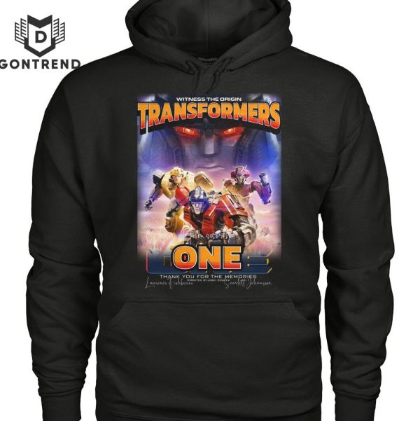 Witness The Origin Transformers One Signature Thank You For The Memories Unisex T-Shirt