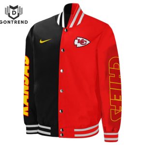 2024 Kansas City Chiefs Black x Red Baseabll Jacket