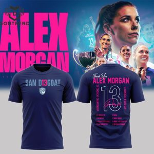 Thank You Alex Morgan Signature Design 3D T-Shirt – Blue