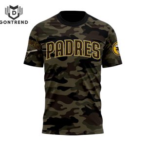 San Diego Padres Camo Design 3D T-Shirt