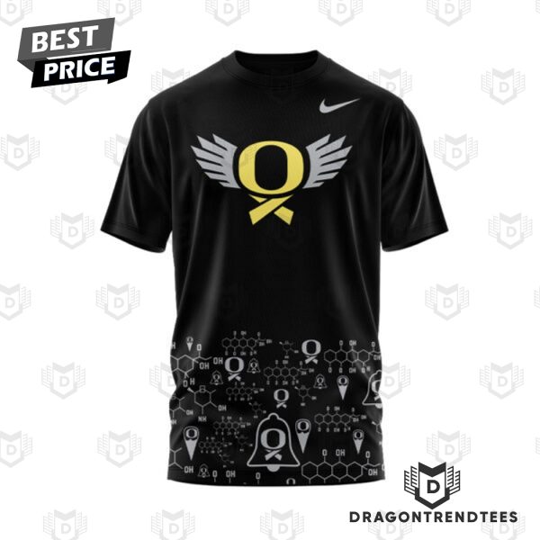 2024 Coach Oregon Ducks Cancer 3D T-Shirt – Black x Gold