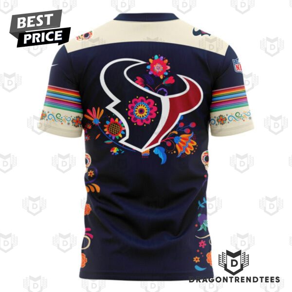 2024 Houston Texans Dia De Los Muertos 3D T-Shirt