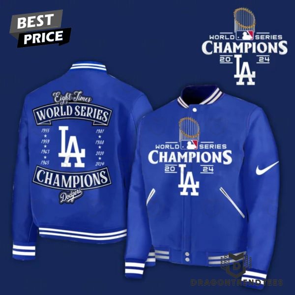 2024 Los Angeles Dodgers Eight Times World Series Champions Baseball Jacket – Blue