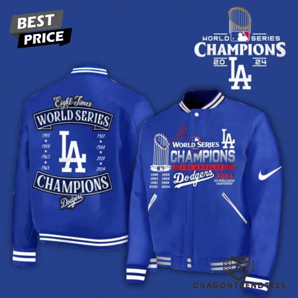 2024 Los Angeles Dodgers World Series Champions Eight Times Baseball Jacket – Blue