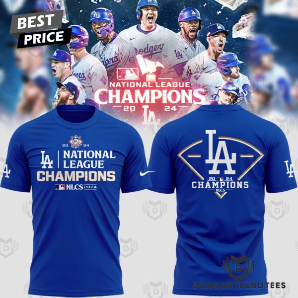 2024 National League Champions Los Angeles Dodgers 3D T-Shirt – Blue