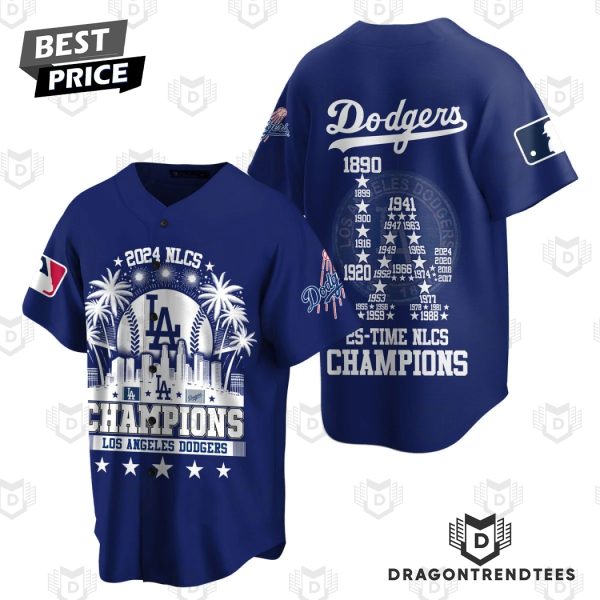 2024 NLCS Los Angeles Dodgers – 25 Time NLCS Champions Baseball Jersey