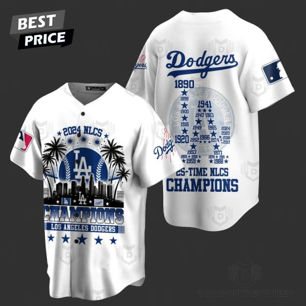 2024 NLCS Los Angeles Dodgers – 25 Time NLCS Champions Baseball Jersey – White