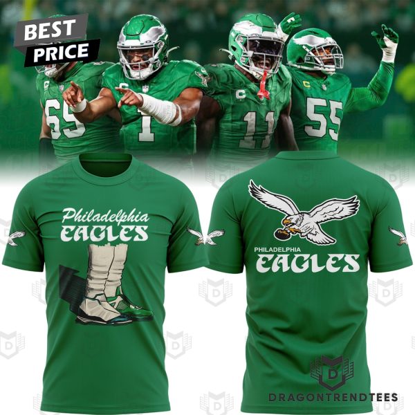 2024 Philadelphia Eagles Football Logo 3D T-Shirt – Green