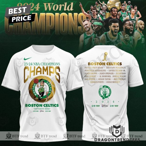 23-24 Nba Champions Boston Celtics Different Here 3D T-Shirt