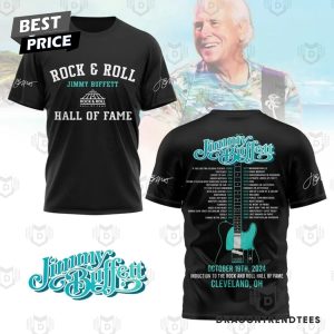 Rock & Roll Jimmy Buffett Hall Of Fame Signature 3D T-Shirt