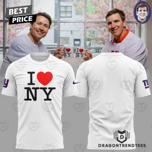 I Love New York Giants 3D T-Shirt