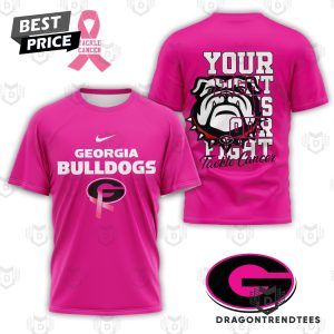 Your Fight Is Our Fight Tackle Cancer – Georgia Bulldogs 3D T-Shirt – White