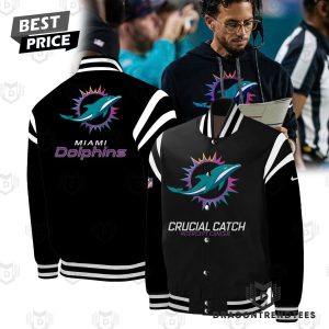 2024 Crucial Catch Miami Dolphins Baseball Jacket