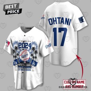 Los Angeles Dodgers 2024 National League Champions Shohei Ohtani Baseball Jersey – White