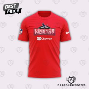 Houston Texans Legends Community Chevron 3D T-Shirt – Red