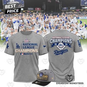 2024 NLCS Los Angeles Dodgers 3D T-Shirt – Grey