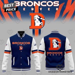 2024 Denver Broncos Football Team Baseball Jacket – Blue