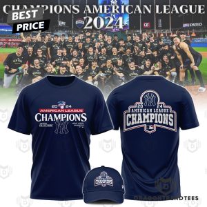 New York Yankees 2024 American League Champions 3D T-Shirt