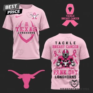 Texas Longhorns – Tackle Breast Cancer 3D T-Shirt – Pink